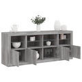 vidaXL, vidaXL Sideboard mit LED-Leuchten Grau Sonoma 163x37x67 cm