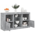 vidaXL, vidaXL Sideboard mit LED-Leuchten Betongrau 123x37x67 cm