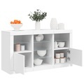 vidaXL, vidaXL Sideboard mit LED-Leuchten Weiß 123x37x67 cm