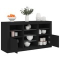 vidaXL, vidaXL Sideboard mit LED-Leuchten Schwarz 123x37x67 cm