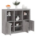 vidaXL, vidaXL Sideboards mit LED-Leuchten 3 Stk. Grau Sonoma Holzwerkstoff