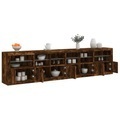 vidaXL, vidaXL Sideboard mit LED-Leuchten Räuchereiche 283x37x67 cm