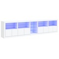 vidaXL, vidaXL Sideboard mit LED-Leuchten Weiß 283x37x67 cm
