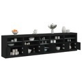 vidaXL, vidaXL Sideboard mit LED-Leuchten Schwarz 283x37x67 cm