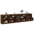 vidaXL, vidaXL Sideboard mit LED-Leuchten Räuchereiche 283x37x67 cm