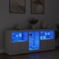 vidaXL, vidaXL Sideboard mit LED-Leuchten Weiß 162x37x67 cm
