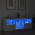 vidaXL, vidaXL Sideboard mit LED-Leuchten Weiß 181,5x37x67 cm