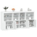 vidaXL, vidaXL Sideboard mit LED-Leuchten Weiß 202x37x100 cm