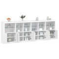 vidaXL, vidaXL Sideboard mit LED-Leuchten Weiß 283x37x100 cm
