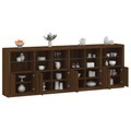 vidaXL, vidaXL Sideboard mit LED-Leuchten Braun Eichen-Optik 283x37x100 cm