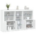 vidaXL, vidaXL Sideboard mit LED-Leuchten Weiß 162x37x100 cm