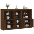 vidaXL, vidaXL Sideboard mit LED-Leuchten Braun Eichen-Optik 162x37x100 cm