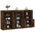 vidaXL, vidaXL Sideboard mit LED-Leuchten Räuchereiche 181,5x37x100 cm