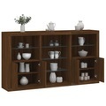 vidaXL, vidaXL Sideboard mit LED-Leuchten Braun Eichen-Optik 181,5x37x100 cm