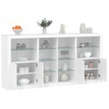vidaXL, vidaXL Sideboard mit LED-Leuchten Weiß 202x37x100 cm