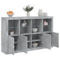 vidaXL, vidaXL Sideboards mit LED-Leuchten 3 Stk. Betongrau Holzwerkstoff