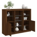 vidaXL, vidaXL Sideboards mit LED-Leuchten 3 Stk. Braun Eichen-Optik