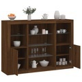 vidaXL, vidaXL Sideboards mit LED-Leuchten 3 Stk. Braun Eichen-Optik
