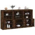 vidaXL, vidaXL Sideboard mit LED-Leuchten Räuchereiche 181,5x37x100 cm