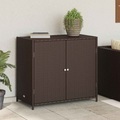 vidaXL, vidaXL Gartenschrank Braun 83x45x76 cm Poly Rattan