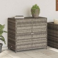 vidaXL, vidaXL Gartenschrank Grau 83x45x76 cm Poly Rattan
