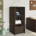 vidaXL, vidaXL Gartenschrank Braun 50x55x115 cm Poly Rattan