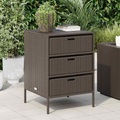 vidaXL, vidaXL Gartenschrank Braun 55x59x80 cm Poly Rattan