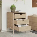 vidaXL, vidaXL Gartenschrank Beige 55x59x80 cm Poly Rattan