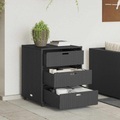 vidaXL, vidaXL Gartenschrank Schwarz 55x59x69 cm Poly Rattan