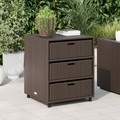 vidaXL, vidaXL Gartenschrank Braun 55x59x69 cm Poly Rattan