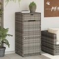 vidaXL, vidaXL Gartenschrank Grau 55x55x111 cm Poly Rattan