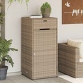vidaXL, vidaXL Gartenschrank Beige 55x55x111 cm Poly Rattan