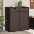 vidaXL, vidaXL Gartenschrank Braun 105x55x113 cm Poly Rattan