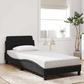 vidaXL, vidaXL Bettgestell mit Kopfteil Schwarz 90x200 cm Samt