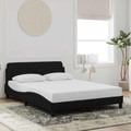 vidaXL, vidaXL Bettgestell mit Kopfteil Schwarz 120x200 cm Samt