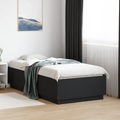 vidaXL, vidaXL Bettgestell mit LED Schwarz 75x190 cm Holzwerkstoff