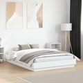 vidaXL, vidaXL Bettgestell mit LED Weiß 140x190 cm