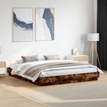 vidaXL, vidaXL Bettgestell Räuchereiche 200x200 cm Holzwerkstoff