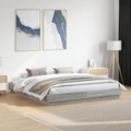 vidaXL, vidaXL Bettgestell mit LED Grau Sonoma 180x200 cm