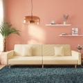 vidaXL, vidaXL Schlafsofa 2-Sitzer mit 2 Kissen Creme Stoff
