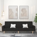 vidaXL, vidaXL Schlafsofa 2-Sitzer Schwarz Stoff