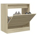 vidaXL, vidaXL Schuhschrank Sonoma-Eiche 60x34x63,5 cm Holzwerkstoff