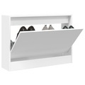 vidaXL, vidaXL Schuhschrank Weiß 80x21x57 cm Holzwerkstoff