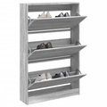vidaXL, vidaXL Schuhschrank Grau Sonoma 80x21x125,5 cm Holzwerkstoff