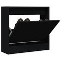 vidaXL, vidaXL Schuhschrank Schwarz 60x21x57 cm Holzwerkstoff