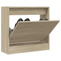 vidaXL, vidaXL Schuhregal Sonoma-Eiche 60x21x57 cm Holzwerkstoff