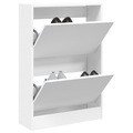 vidaXL, vidaXL Schuhschrank Weiß 60x21x87,5 cm Holzwerkstoff