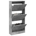 vidaXL, vidaXL Schuhschrank Betongrau 60x21x125,5 cm Holzwerkstoff