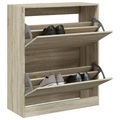 vidaXL, vidaXL Schuhschrank Sonoma-Eiche 80x34x96,5 cm Holzwerkstoff