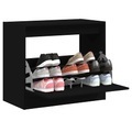 vidaXL, vidaXL Schuhschrank Schwarz 80x42x69 cm Holzwerkstoff